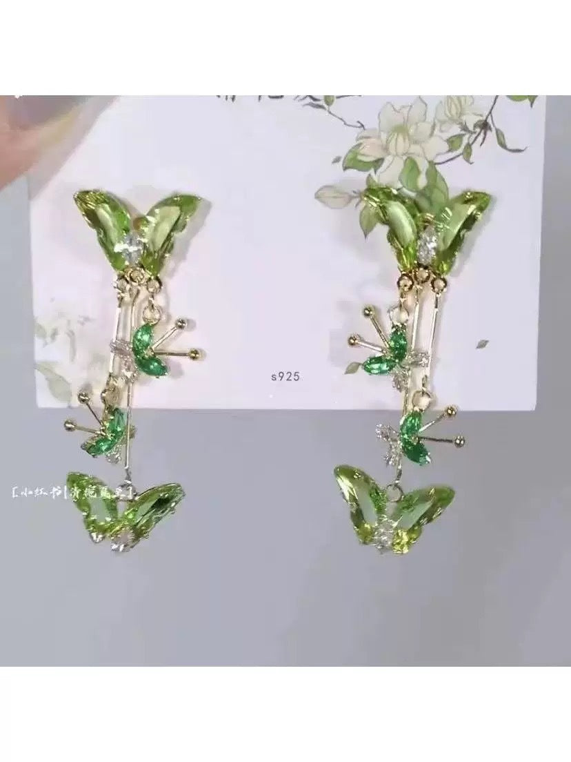 Wholesale  fairy color flower earrings temperament personality earrings