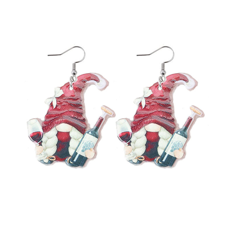 Wholesale St. Patrick Green Shamrock Dwarf Earrings Double Sided Acrylic