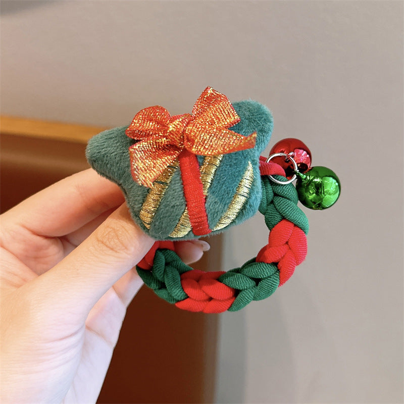 Wholesale Christmas Cute Santa Kids Hair Scrunchies ACC-HS-Hanl004