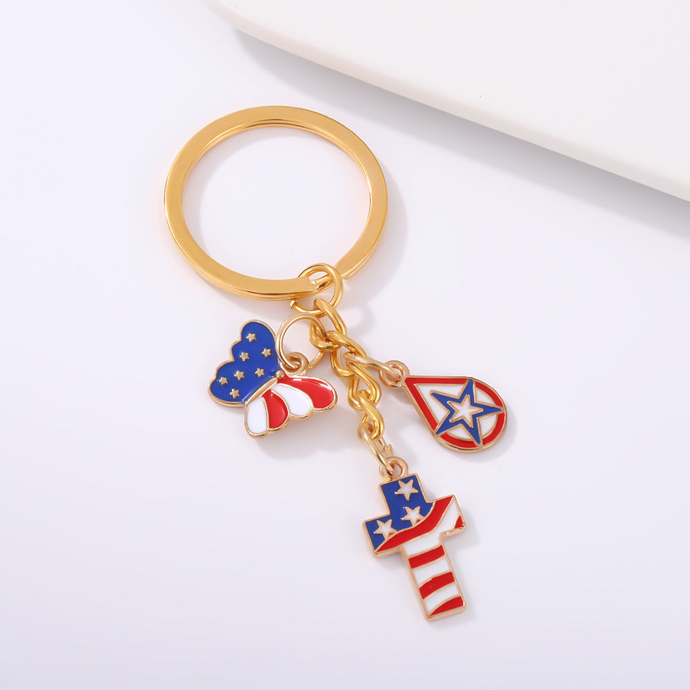 Wholesale US Independence Day Event Commemorative Keychains