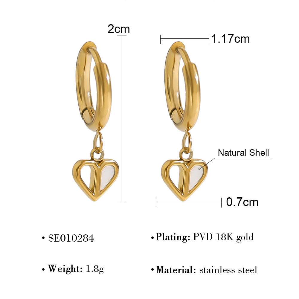 Wholesale Heart Diamond Series Retro Earrings