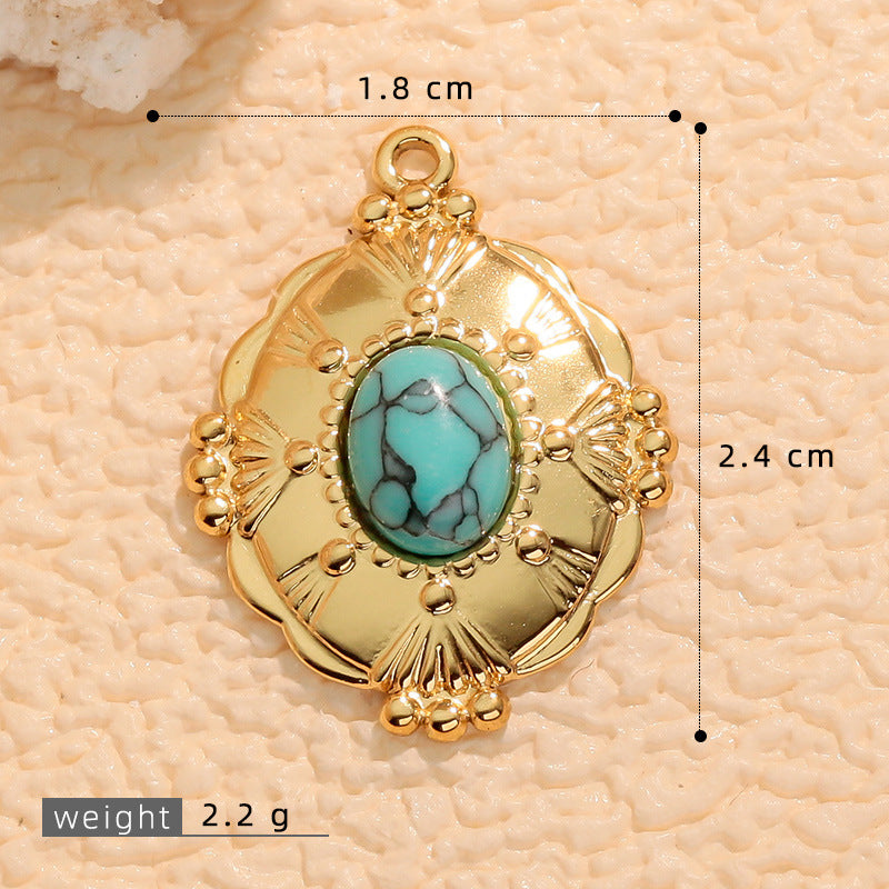 Wholesale Bohemian Natural Stone Necklace Pendant