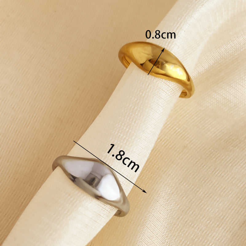 Wholesale Polished 18k Gold Stainless Steel Rings ACC-RS-YuSen005
