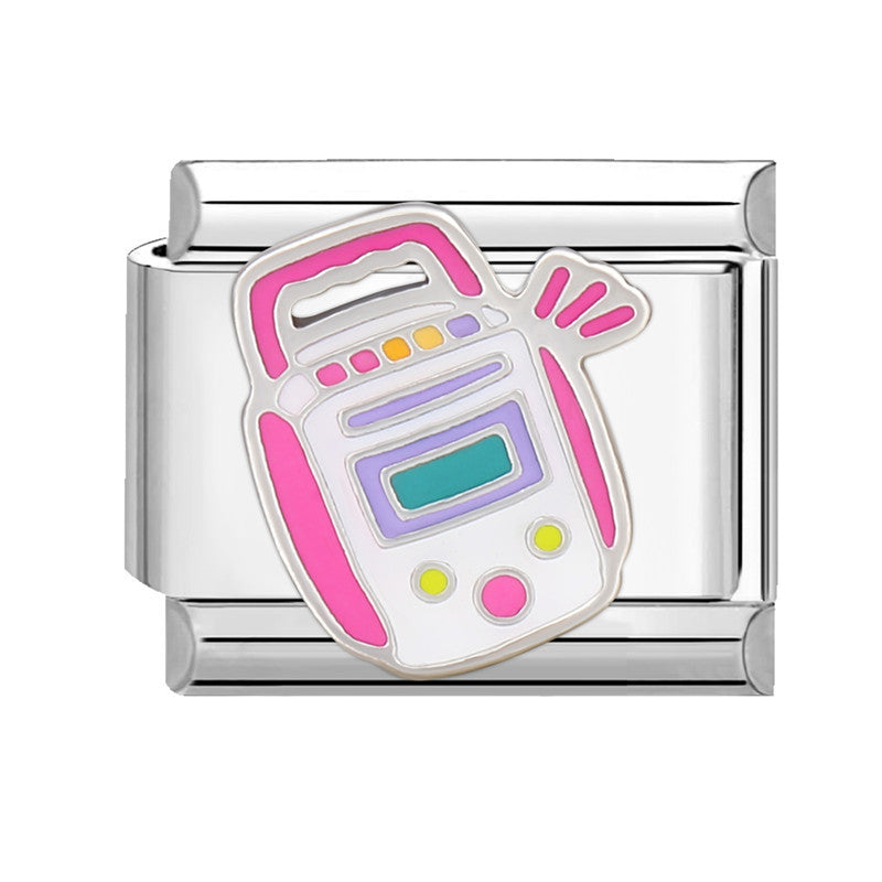 Wholesale Italian Charm Bracelet 9mm DIY Splicing Removable Pink Series Titanium Steel Composable Bracelet