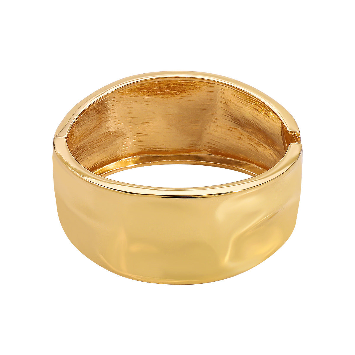 Bracciale personalizzato con trama esagerata concavo-convessa a lato largo del braccialetto in lega