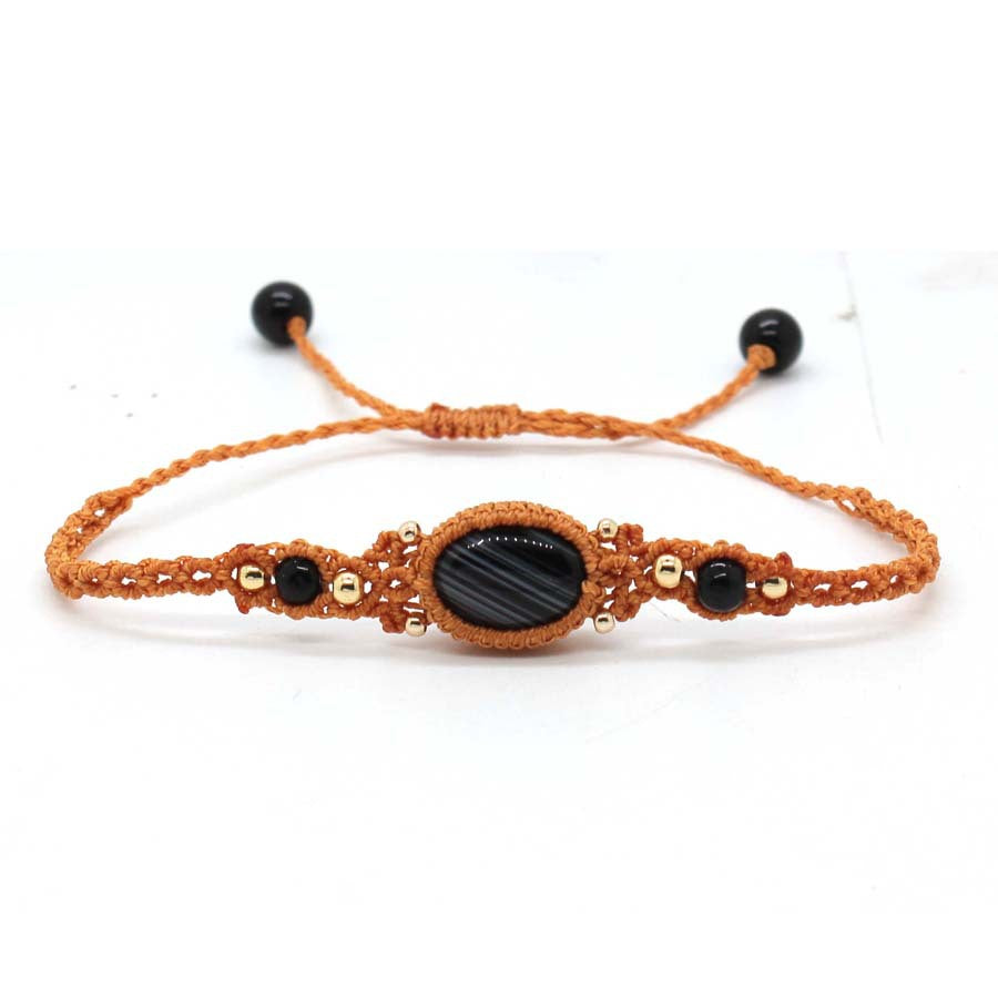Wholesale Stylish Amethyst Oval Braided Stretch Bracelet For Women Adjustable Everyday Jewelry Accessory Ideal For Boutique Resale