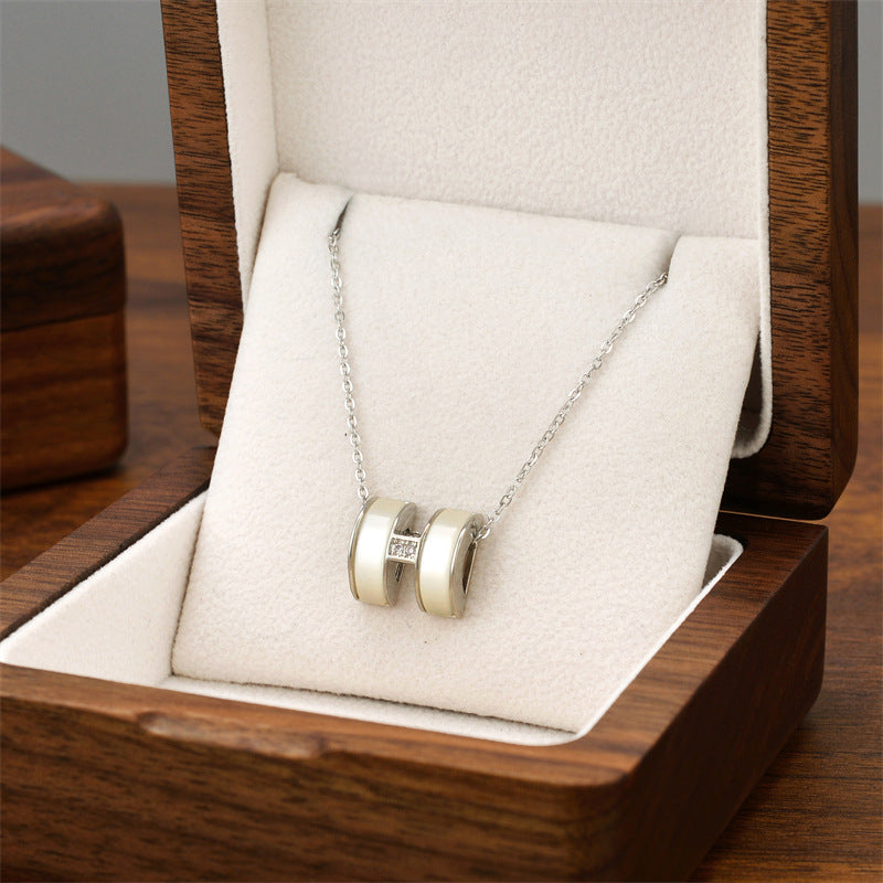 Wholesale Silver Titanium Steel Necklace ACC-NE-Quanx005