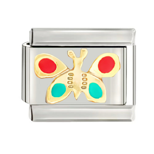 Wholesale Italian Charm Starter Bracelets DIY square Single Section Creative Stainless Steel Composable Bracelet