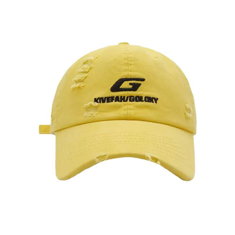 Wholesale Ripped Hip Hop Embroidery Cotton Hat Baseball Cap ACC-HT-HuiYu001