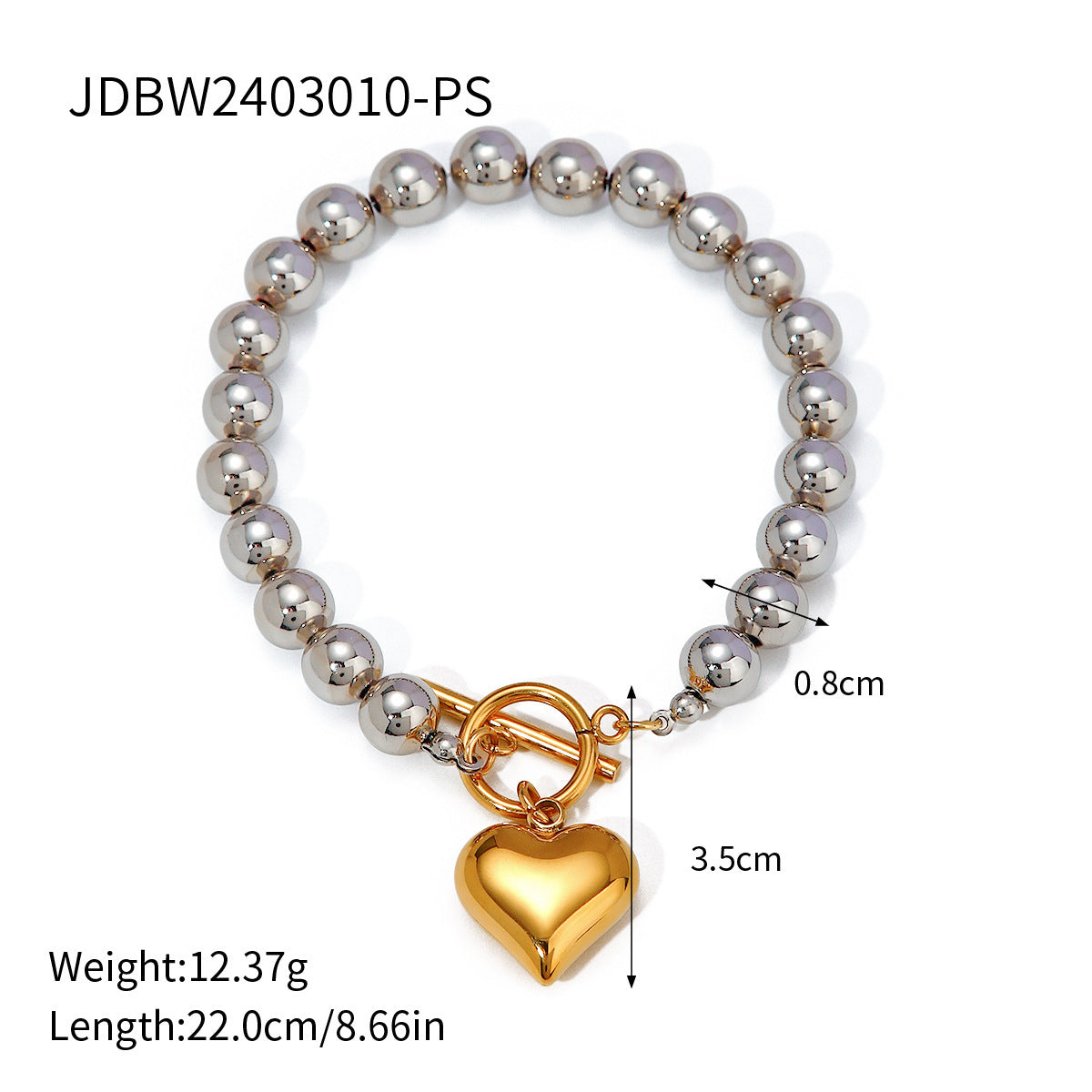 Wholesale  Stainless Steel Beaded Bracelet  Jewelry
