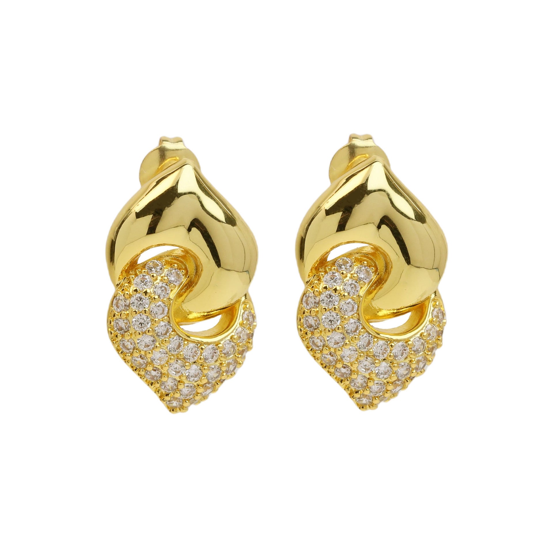 Wholesale  brass love pendant earrings
