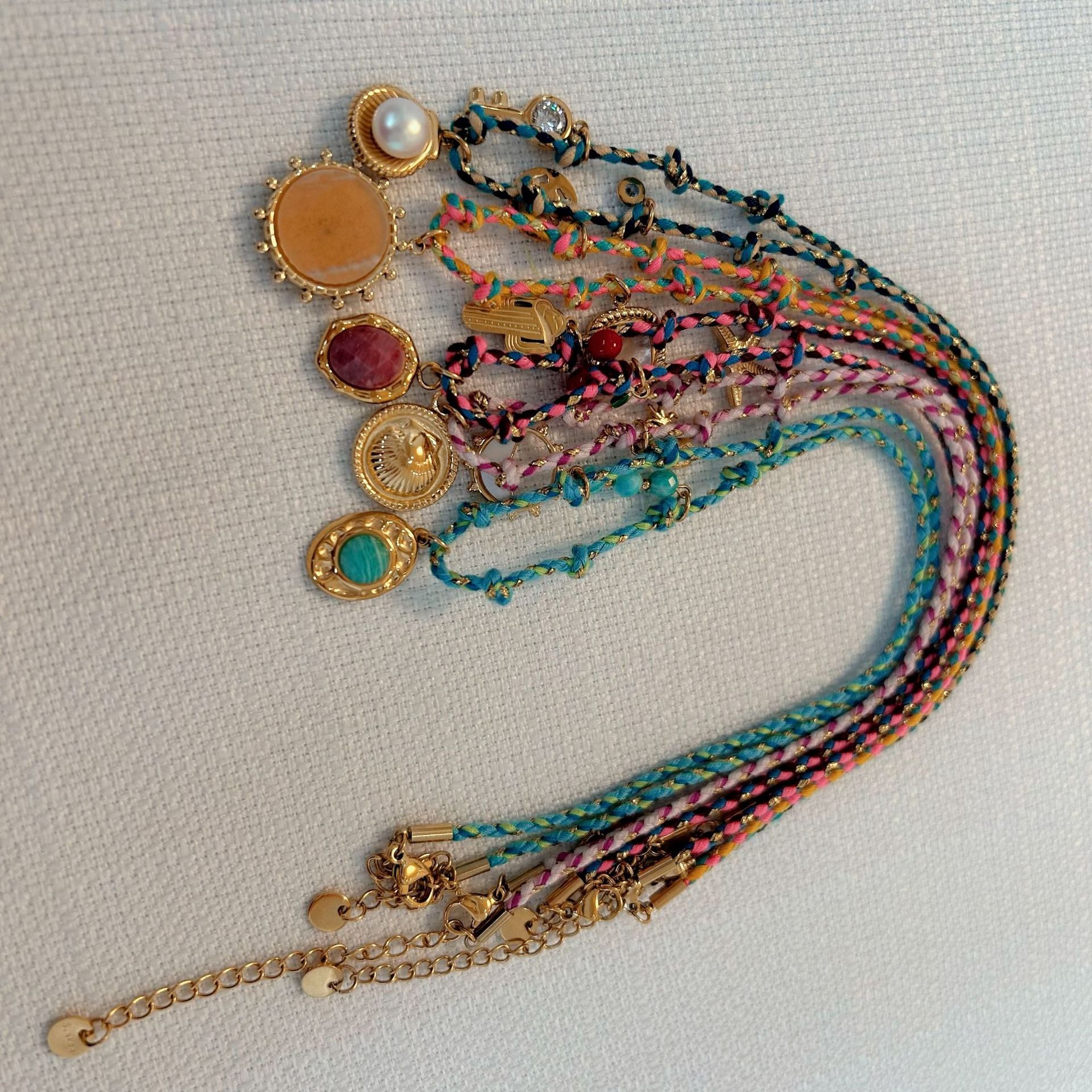 Wholesale  Titanium Steel Handmade Color Rope Necklace