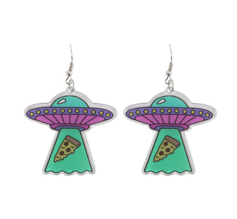 Wholesale Acrylic UFO Earrings – Punk Style Fashion Accessory for Boutique Resale