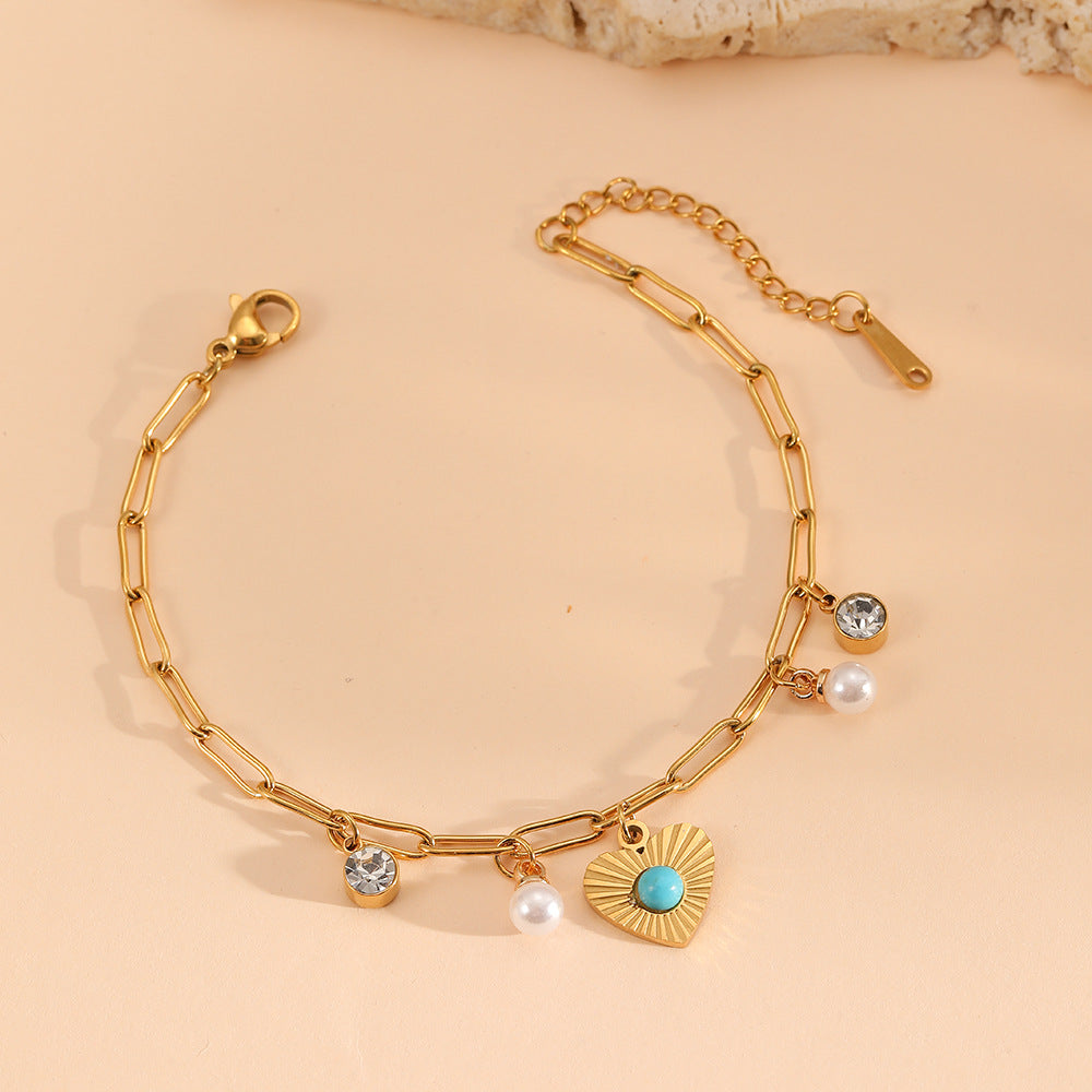 Wholesale Titanium Steel Bracelets Heart Bracelets