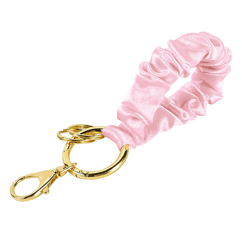Wholesale Wrist Strap Keychain Hair Ring Pleated Keychains