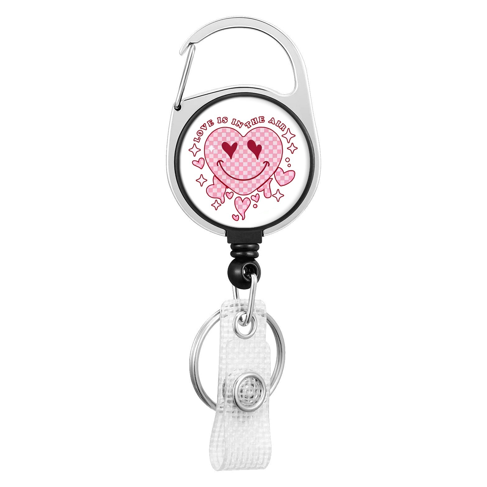 Wholesale Floral Alloy  Retractable Rotating Badge Keychain
