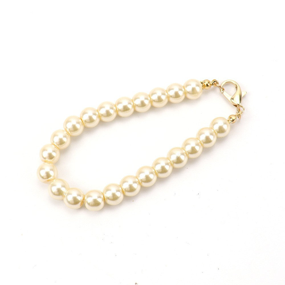 Wholesale Imitation Pearl Letter Bracelet - Stylish Unisex Electroplated Fashion Accessory for Boutique Resale