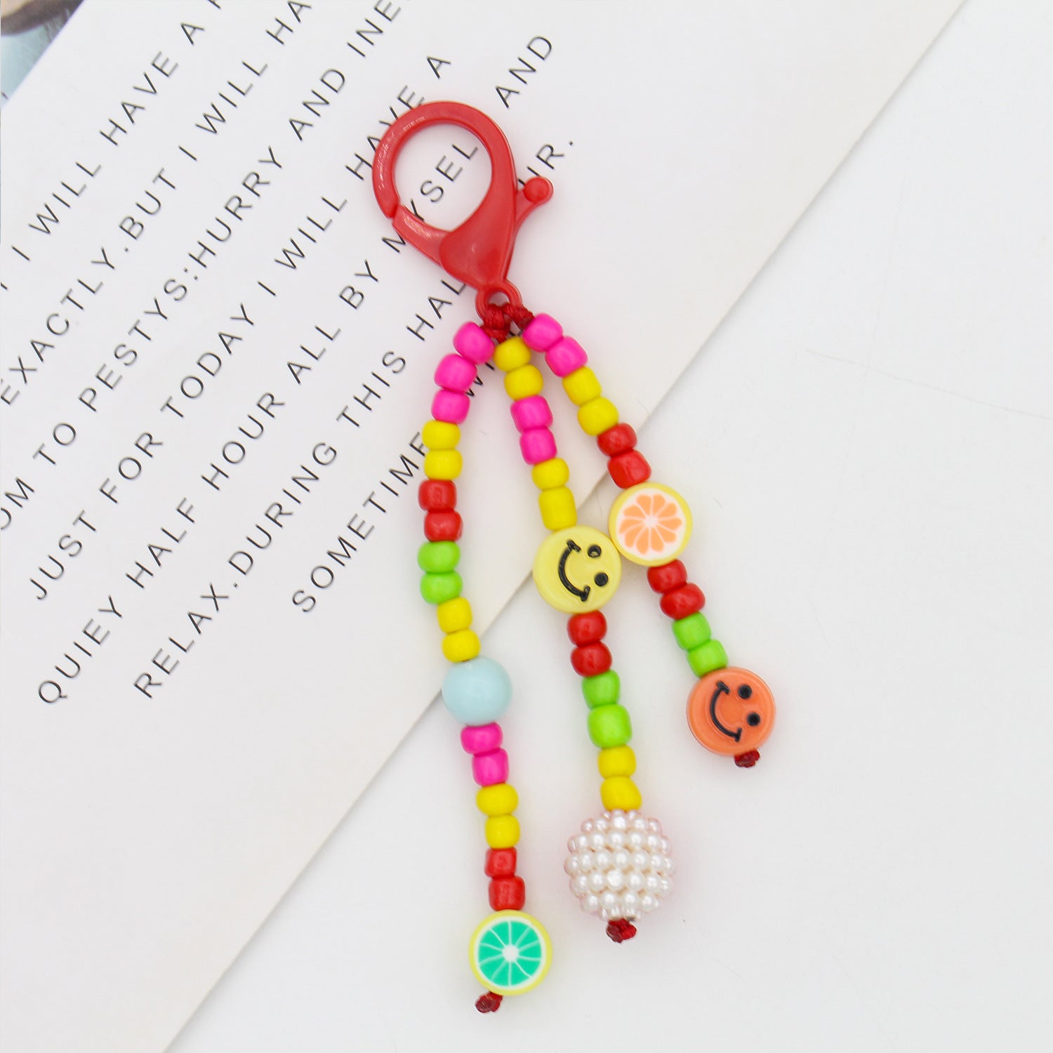 Wholesale Cartoon Small Tassel Hook Beaded Keychains ACC-KC-Jiuxing001
