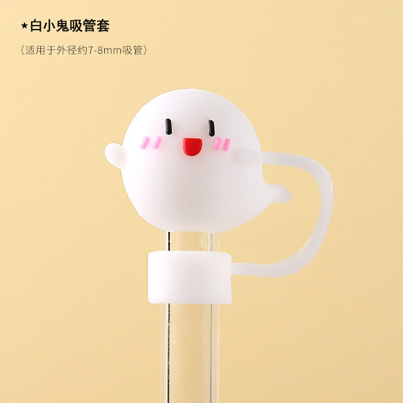 Wholesale  Cute Cartoon Series 10mm PVC Soft Straw Tube Cap