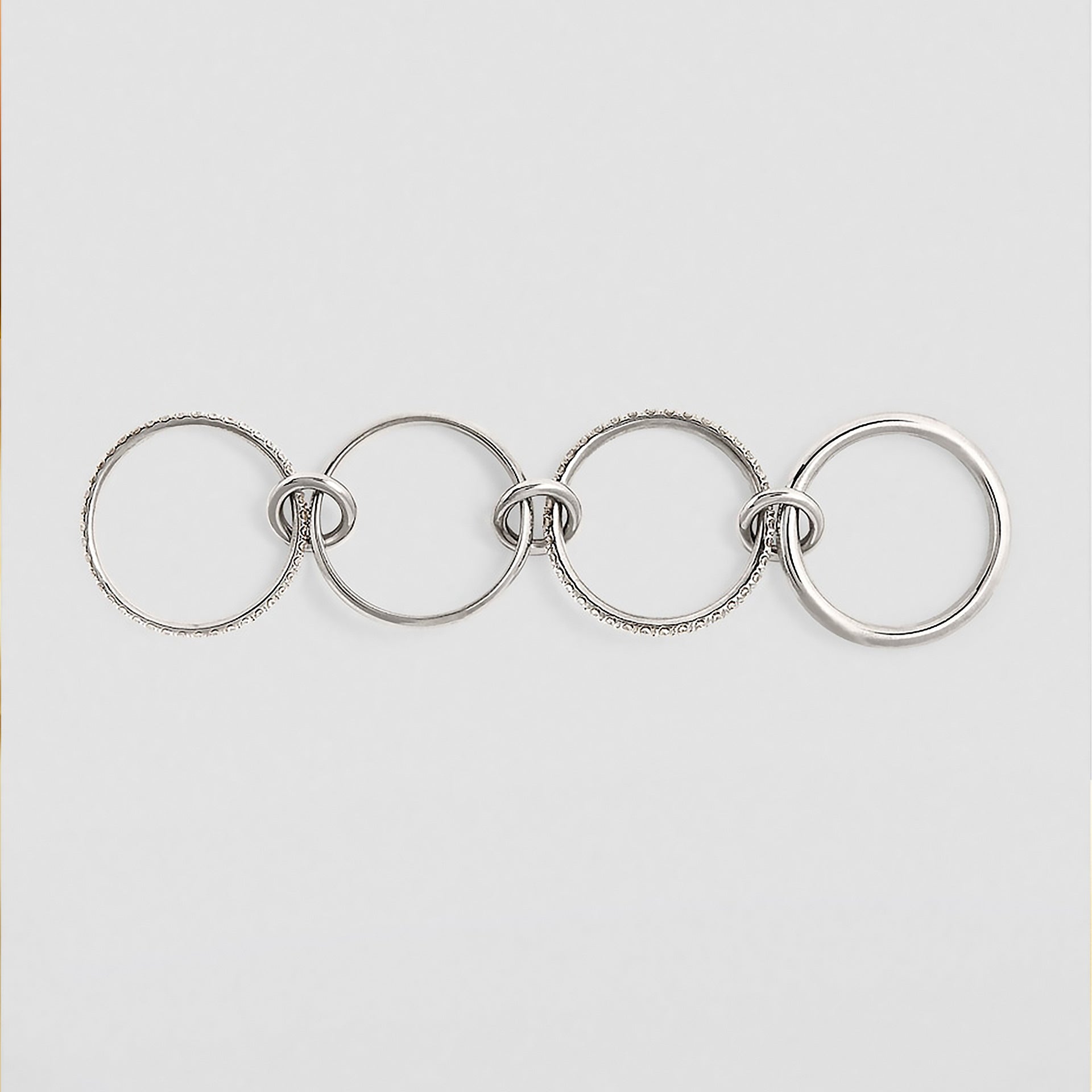 Anello micro-pavimentato ad incastro impilabile a doppia fila all'ingrosso