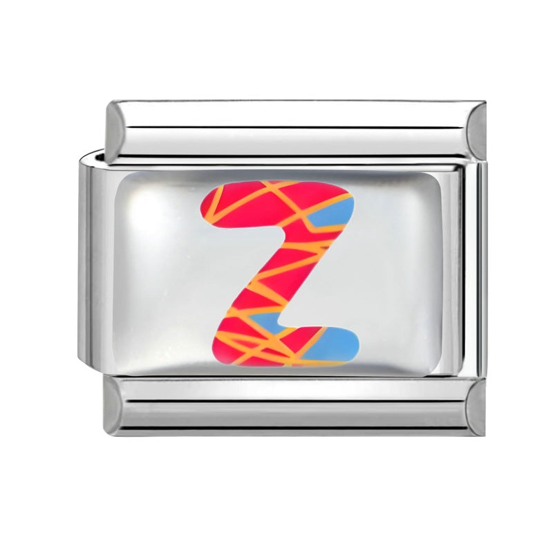 Wholesale 9mm Italian Charm Starter Bracelets DIY Letter Series Stainless Steel Composable Bracelet