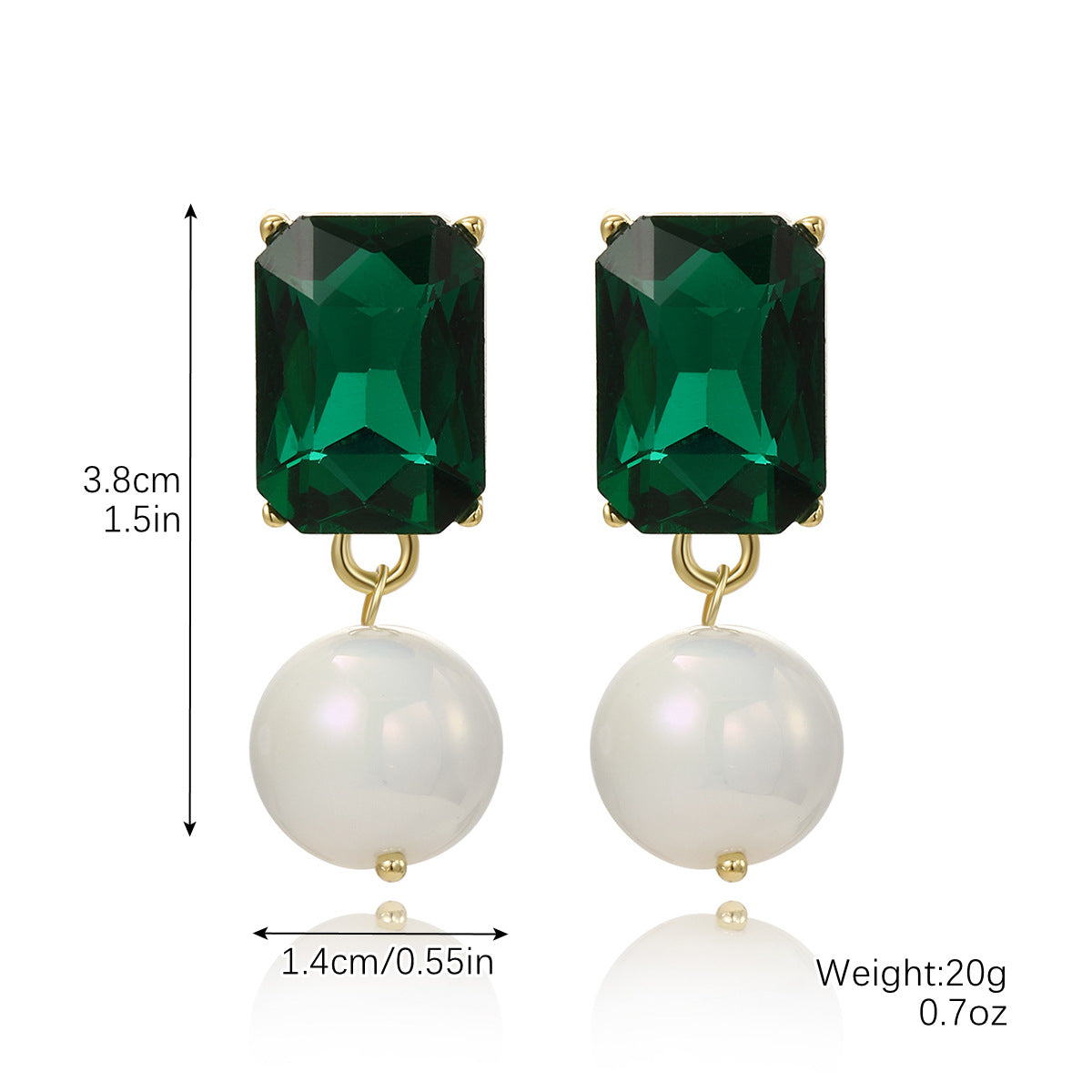 Wholesale colorful pearl pendant exaggerated exquisite earrings