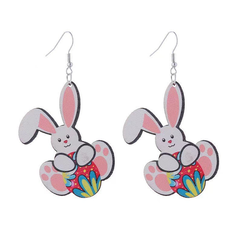 Wholesale Easter Cute Bunny Egg  Acrylic Earrings