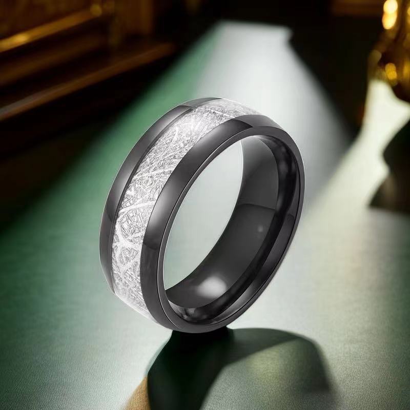 Wholesale Titanium Steel Ring Men's Silk Rime Stainless Steel ACC-RS-Xinj008