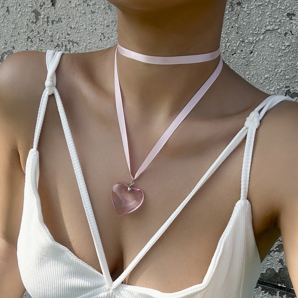 Wholesale wax wire necklace simple love pendant alloy necklace ACC-NE-Xuer002