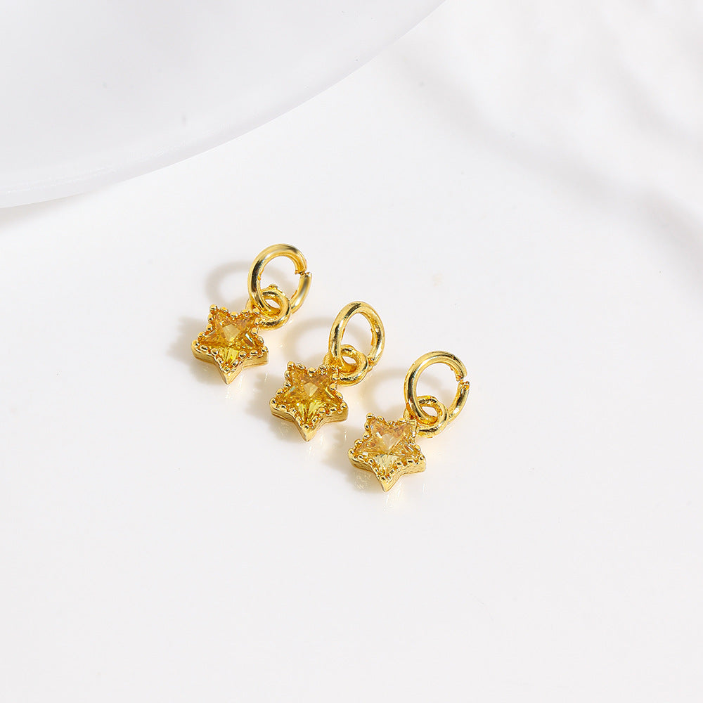 Wholesale Sunflower Colored Zirconium DIY Pendant