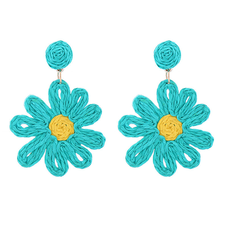 Wholesale Bohemian Handwoven Flower Earrings ACC-ES-CT028