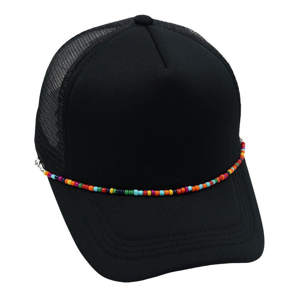 Wholesale Colorful Chain Trucker Cap Mesh Cap Baseball Cap ACC-HT-HaiPu019