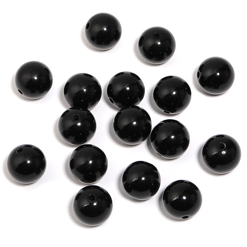 Wholesale 50pcs 20mm Solid Color Acrylic Round Beads Solid Color Straight Hole Beads Diy Accessories ACC-BDS-BLG051