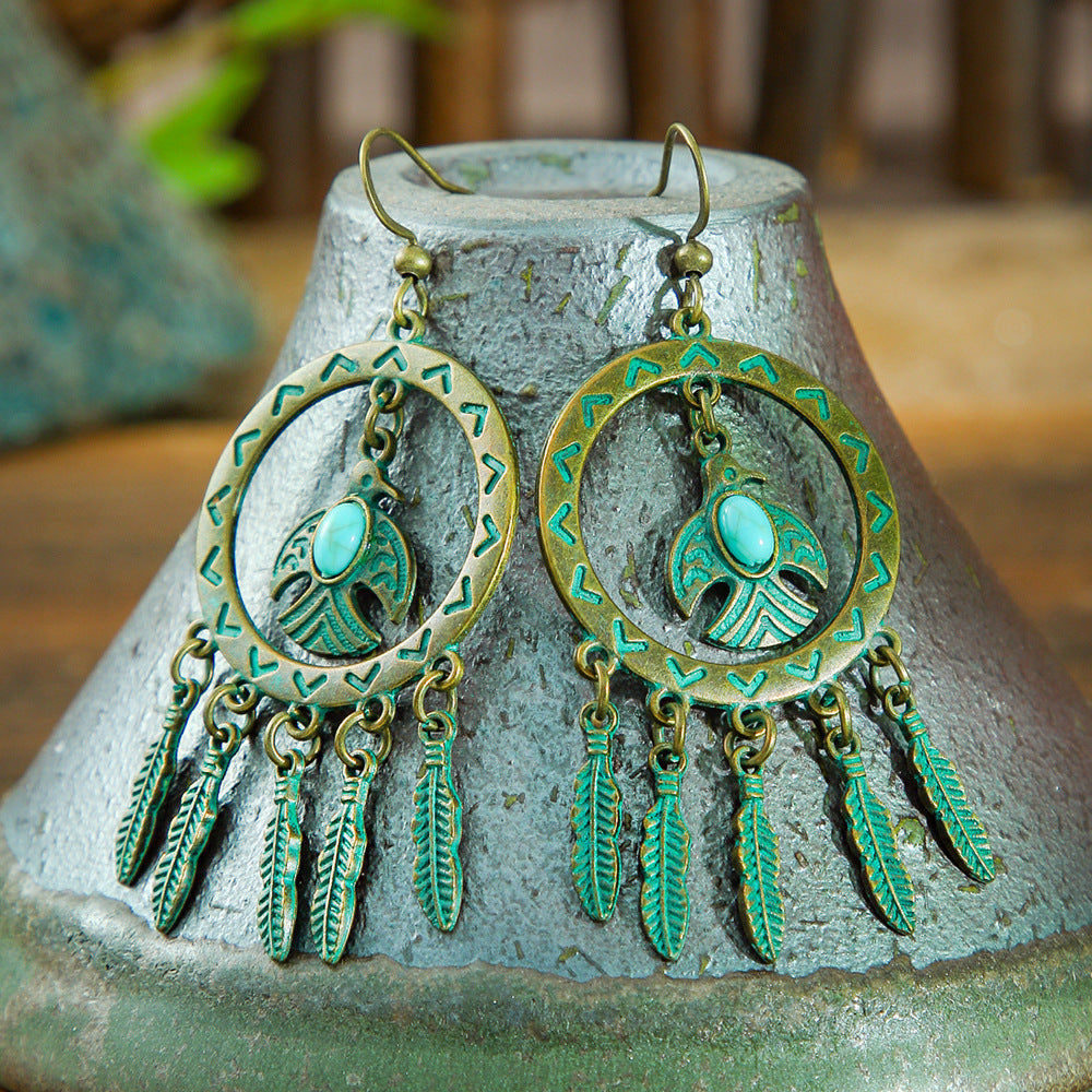 Wholesale  retro alloy earrings Bohemian fashion jewelry