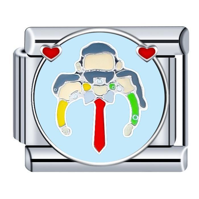 Wholesale 2pcs 9mm Italian Charm Starter Bracelets DIY square Single Section Creative Stainless Steel Composable Bracelet