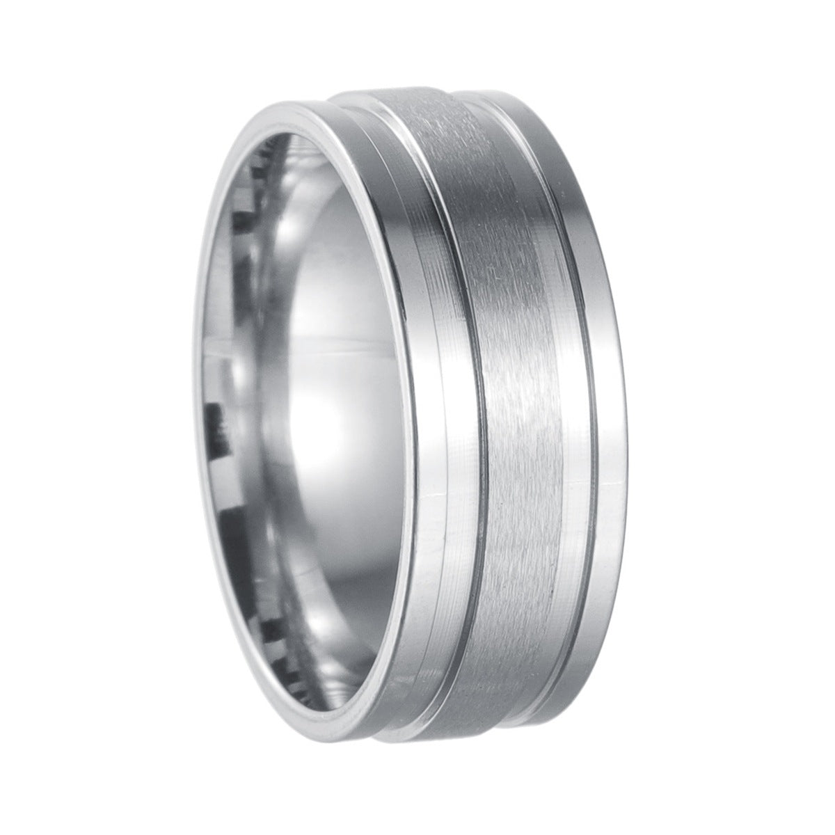 Wholesale  men's stainless steel black ring