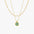 Wholesale Titanium Steel Green East Mausoleum Natural Stone Necklace