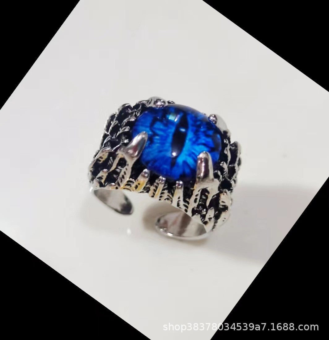 Wholesale Fashion Evil Eye Ring Adjustable Zinc Alloy Jewelry Accessory for Resale