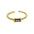Wholesale  18k Brass Long Square Ladder Square  Birthstone  December Opening Ring