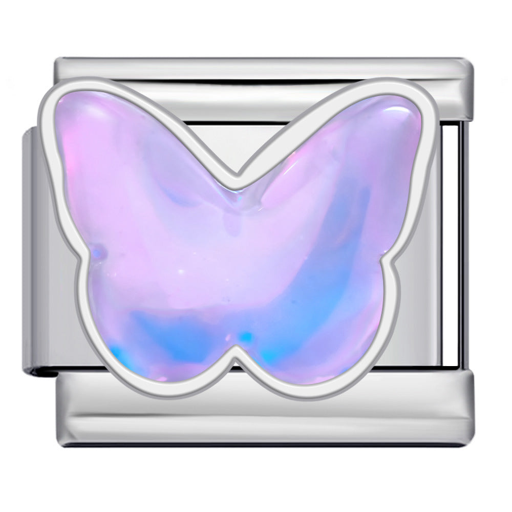 Wholesale 9mm Italian Charm Starter Bracelets DIY square Single Section Creative Stainless Steel Composable Bracelet