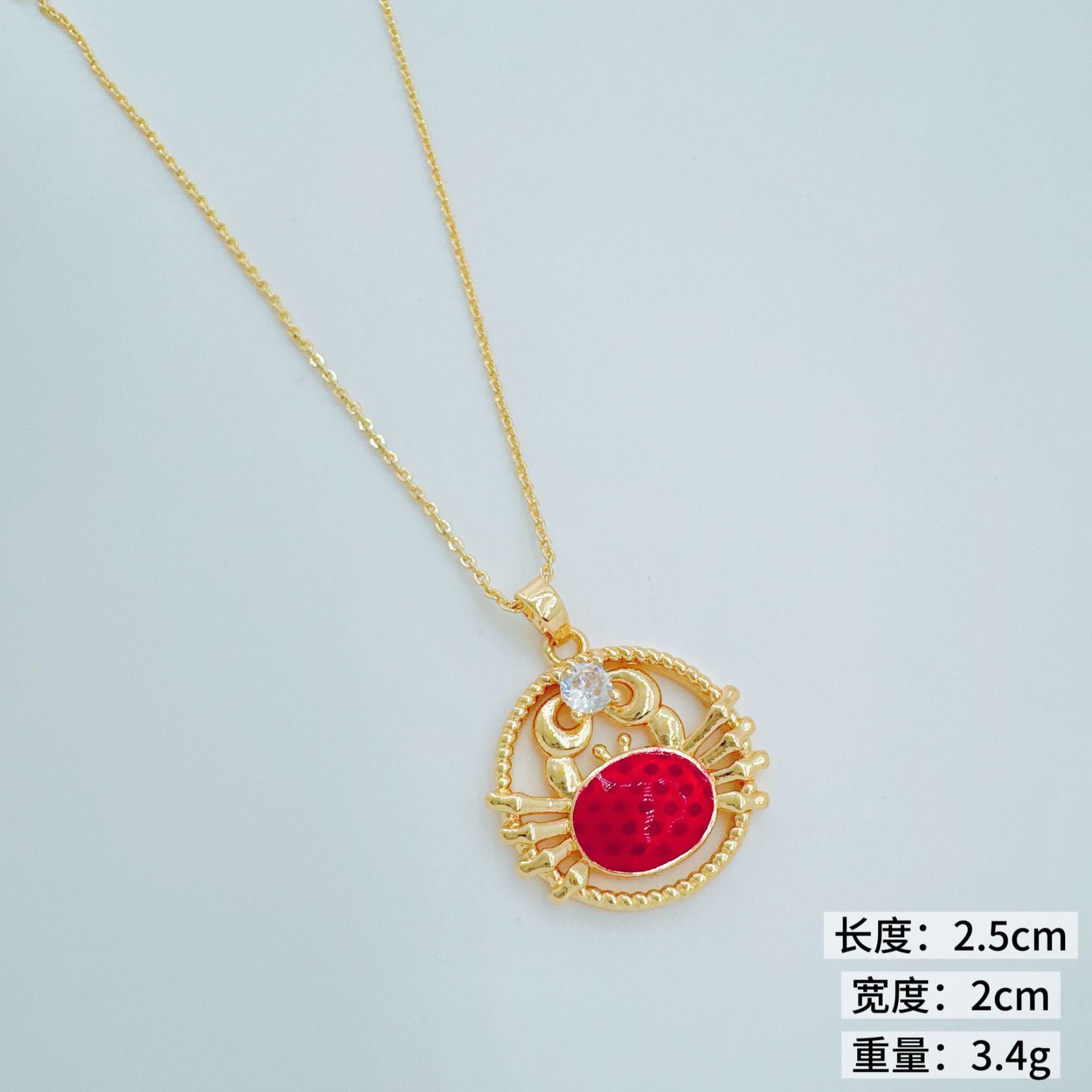 Wholesale Copper Plated Gold Ocean Pendant Necklace,  Trendy Fashion Accessory for Women