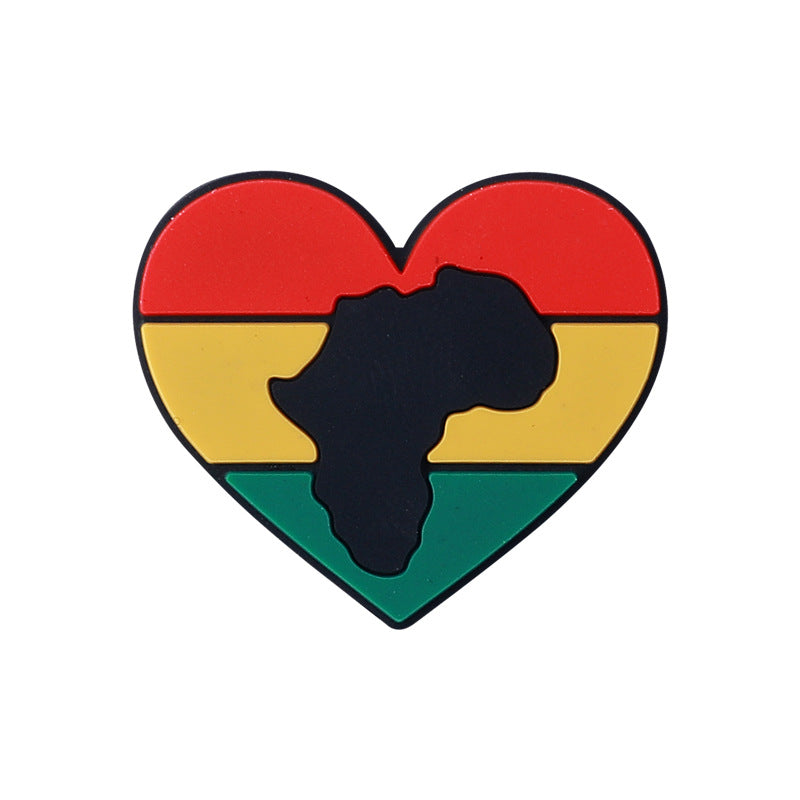 Wholesale 20pcs Juneteenth Silicone Focal Beads DIY Beaded Pen Accessories ACC-BDS-HeXing018