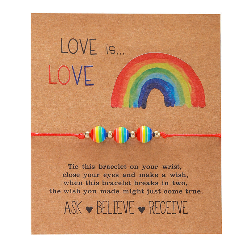 Wholesale  Colorful Rice Bead Bracelet Summer Rainbow