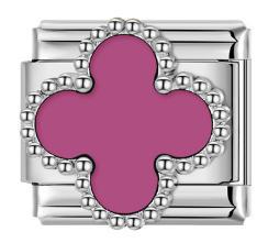 Wholesale Italian Charm Modules Four Leaf Clover for Bracelet Making Jewelry Accessory ACCVIP