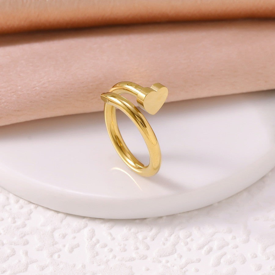 Wholesale Stainless Steel Electroplated Heart Bracelet And Ring Set For Couples Chic Jewelry Gift For Everyday Wear