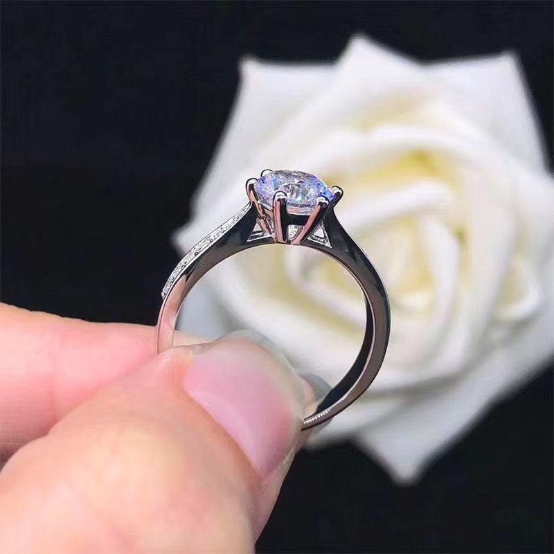 Wholesale S925 Sterling Silver Moissanite Rings ACC-RS-ZYX003