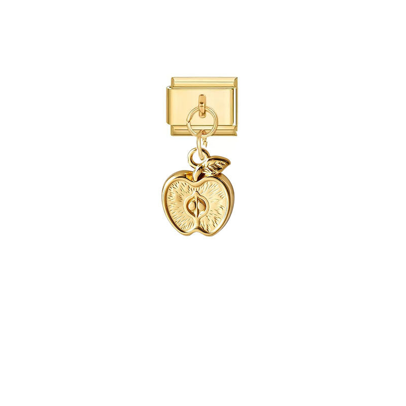 Wholesale Trendy Gold Plated Grape Pendant Jewelry Accessory Stainless Steel Fruit Charm For DIY Craft And Boutique Resale