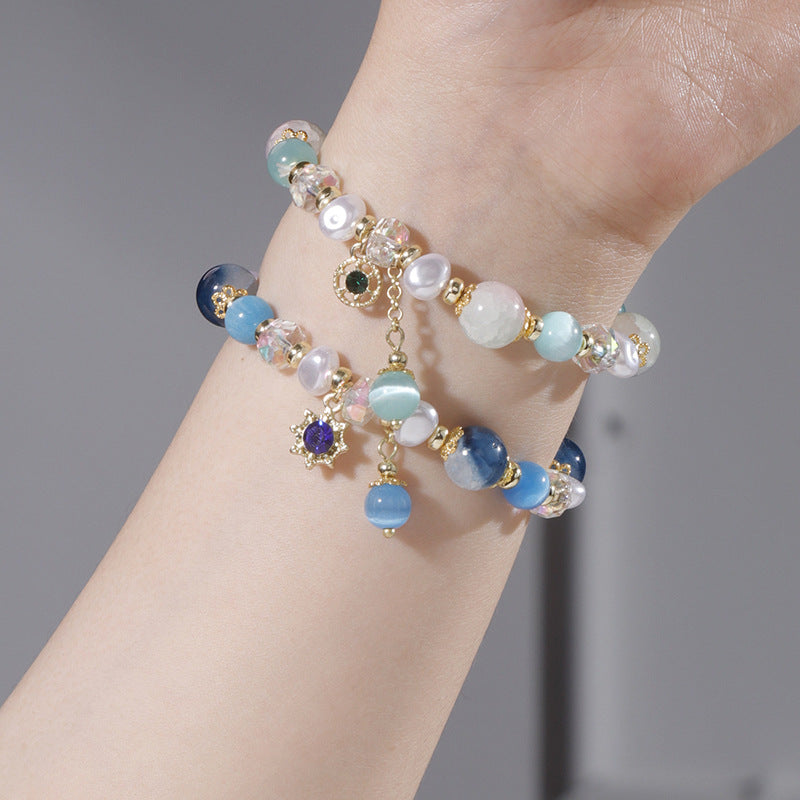 Wholesale Pearl Cat's Eye Stone Bracelet