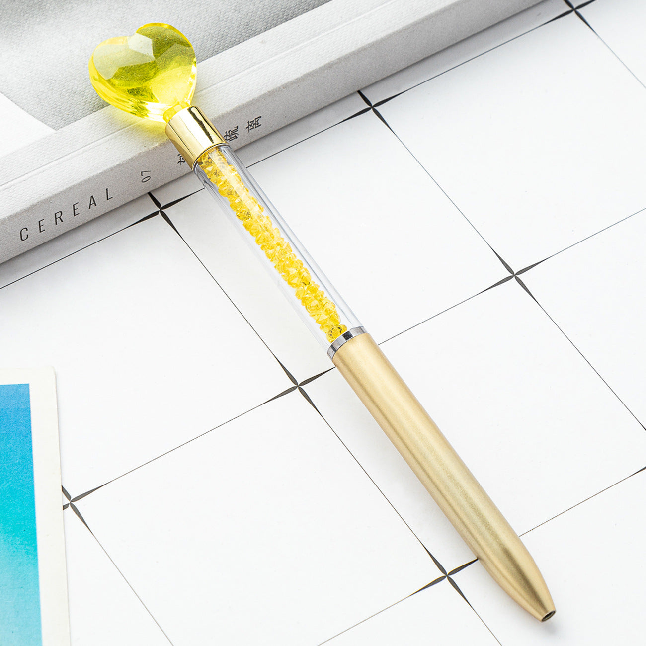 Wholesale Plastic Ballpoint Pen Love Crystal Pen ACC-PN-HuaH042