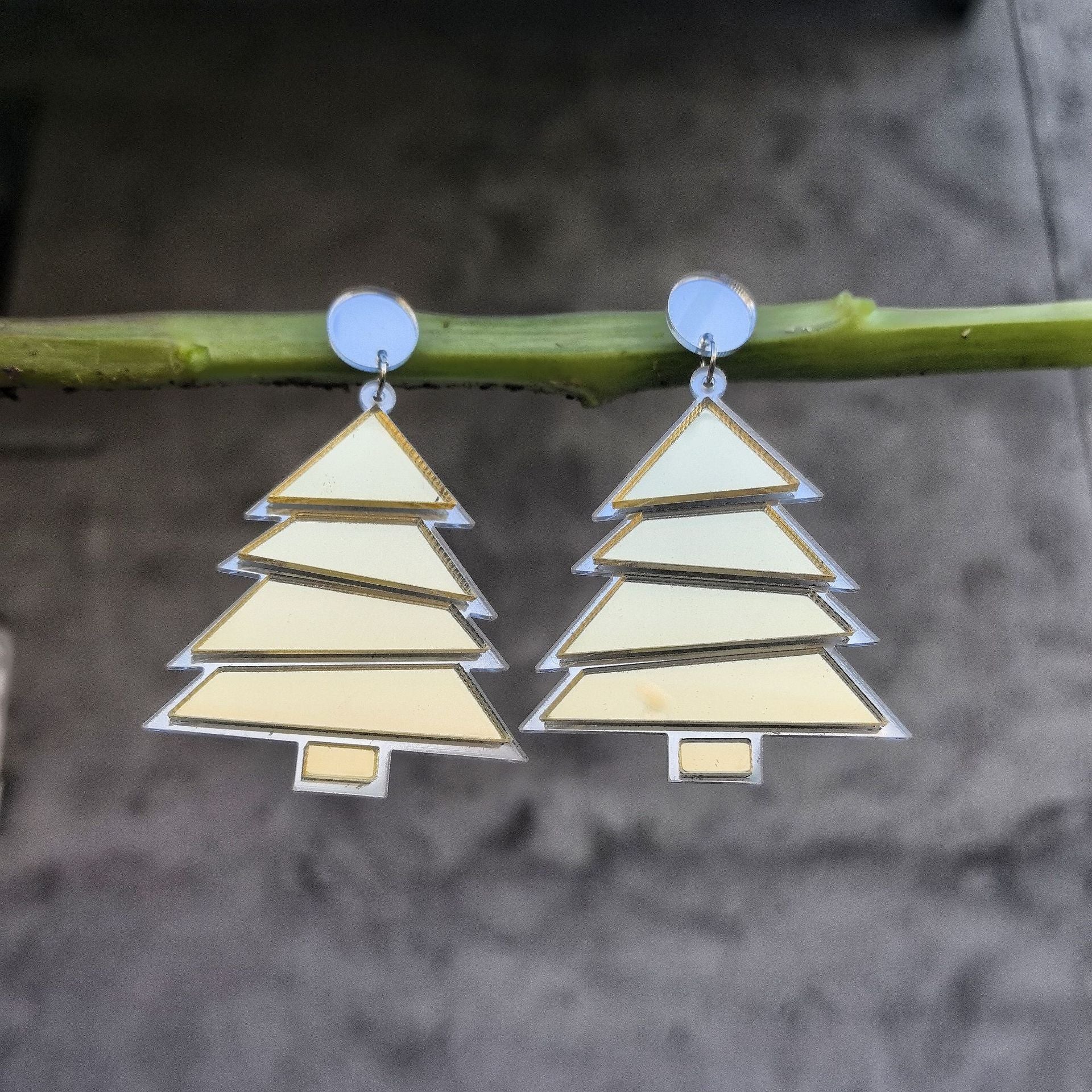 Wholesale Acrylic Christmas Tree Earrings ACC-ES-XueP041